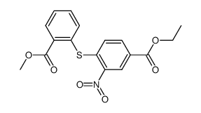 4-(2-methoxycarbonyl-phenylsulfanyl)-3-nitro-benzoic acid ethyl ester 结构式