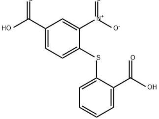 4-[(2-羧基苯基)硫代]-3-硝基苯甲酸 结构式