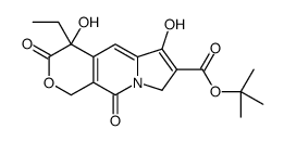 (S)-4-Ethyl-4,6-dihydroxy-3,10-dioxo-3,4,8,10-tetrahydro-1H-pyrano[3,4-f]indolizine-7-carboxylic acid tert-butyl ester 结构式