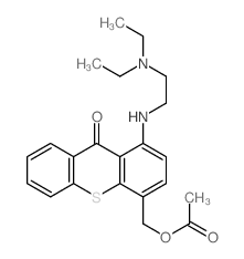 9H-Thioxanthen-9-one, 4-[(acetyloxy)methyl]-1-[[2-(diethylamino)ethyl]amino]- 结构式