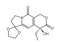 (S)-4'-乙基-4'-羟基-7',8'-二氢螺[[1,3]二氧戊环-2,6'-吡喃并[3,4-F]吲嗪]-3',10'(1'H,4'H)-二酮 结构式