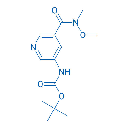 tert-butyl 5-(Methoxy(Methyl)carbaMoyl)pyridin-3-ylcarbaMate 结构式