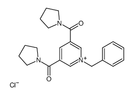 1-苄基-3,5-二(1-吡咯烷基羰基)吡啶鎓氯化物 结构式