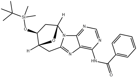 Benzamide, N-[(7R,8S,10R)-8-[[(1,1-dimethylethyl)dimethylsilyl]oxy]-7,8,9,10-tetrahydro-7,10-epoxy-6H-azepino[1,2-e]purin-4-yl]- 结构式