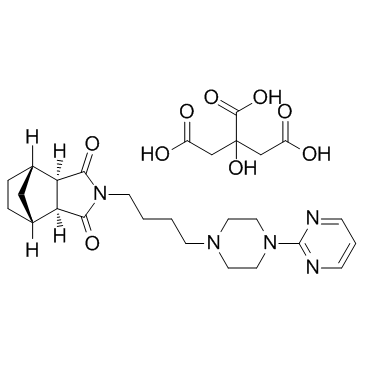 枸橼酸坦度螺酮 结构式