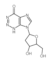 4H-Imidazo[4,5-d]-1,2,3-triazin-4-one, 7-(2-deoxy-β-D-erythro-pentofuranosyl)-1,7-dihydro- 结构式