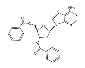 3'-O,5'-O-二苯甲酰基-2'-脱氧腺苷 结构式