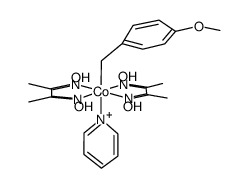 Cobalt, bis[[2,3-butanedione di(oximato-κN)](1-)][(4-methoxyphenyl)methyl](pyridine)-, (OC-6-12)- (9CI) 结构式
