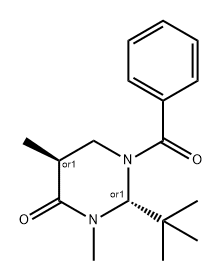 4(1H)-Pyrimidinone, 1-benzoyl-2-(1,1-dimethylethyl)tetrahydro-3,5-dimethyl-, (2R,5S)-rel- 结构式