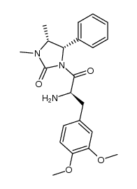 2-Imidazolidinone, 1-[(2R)-2-amino-3-(3,4-dimethoxyphenyl)-1-oxopropyl]-3,4-dimethyl-5-phenyl-, (4R,5S)- 结构式