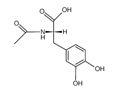N-乙酰基-DL-3,4-二羟基苯丙氨酸 结构式