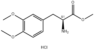 (S)-3,4-二甲氧基苯基丙氨酸甲酯盐酸盐 结构式