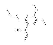 2-[(2E)-2-丁烯-1-基]-α-乙烯基-4,5-二甲氧基苯甲醇 结构式