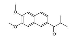 1-(6,7-二甲氧基-2-萘基)-2-甲基-1-丙酮 结构式