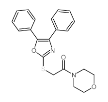 2-((4,5-diphenyloxazol-2-yl)thio)-1-morpholinoethan-1-one 结构式