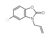 3-烯丙基-5-氯苯并恶唑-2(3H)-酮 结构式
