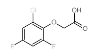 2-(2-氯-4,6-二氟苯氧基)乙酸 结构式