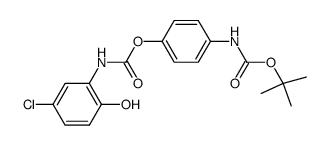 Carbamic acid, (5-chloro-2-hydroxyphenyl)-, 4-[[(1,1-dimethylethoxy)carbonyl]amino]phenyl ester (9CI) 结构式