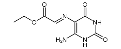 Ethyl 2-[(6-amino-1,2,3,4-tetrahydro-2,4-dioxo-5-pyrimidinyl)imino]acetate 结构式