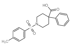 4-苯基-1-对甲苯磺酰基哌啶-4-羧酸 结构式