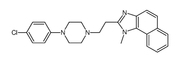2-[2-[4-(4-氯苯基)-1-哌嗪基]乙基]-1-甲基-1H-萘并[1,2-d]咪唑 结构式