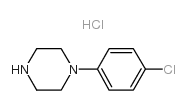 1-(4-氯苯基)哌嗪盐酸盐 结构式