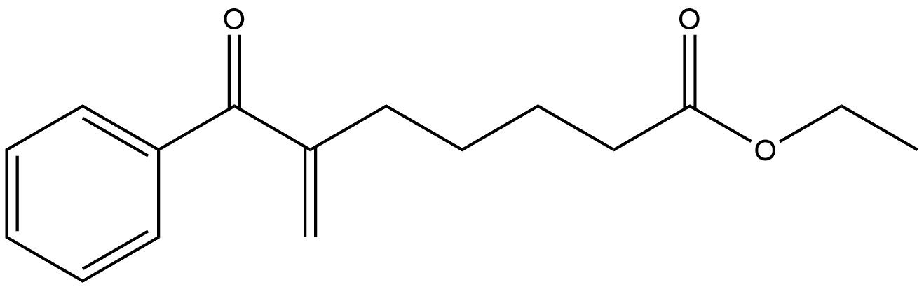 ε-亚甲基-ζ-氧代苯庚酸乙酯 结构式