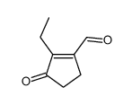 2-乙基-3-氧代-1-环戊烯-1-羧醛 结构式