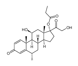 6α-甲基泼尼松龙17-丙酸酯 结构式