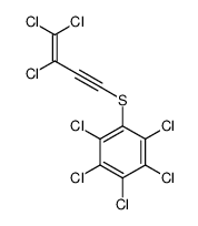 Benzene, 1,2,3,4,5-pentachloro-6-[(3,4,4-trichloro-3-buten-1-yn-1-yl)thio]- 结构式