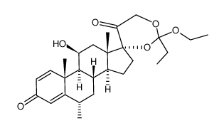6α-甲基泼尼松龙17,21-原丙酸乙酯 结构式