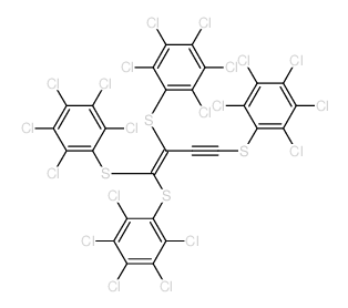 Benzene,1,1',1'',1'''-[3-buten-1-yne-1,3-diyl-4-ylidenetetrakis(thio)]tetrakis[2,3,4,5,6-pentachloro-(9CI) 结构式