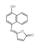 5-[(4-羟基-1-萘基)亚氨基]-2(5H)-呋喃酮 结构式