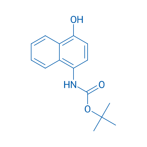 (4-羟基-1-萘)-氨基甲酸叔丁酯 结构式