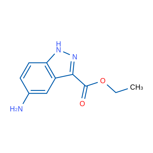 5-氨基-1H-吲唑-3-羧酸乙酯 结构式