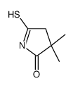 3,3-二甲基-5-硫代吡咯烷-2-酮 结构式