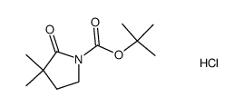 3,3-二甲基-2-氧代-1-吡咯烷羧酸-1,1-二甲基乙酯盐酸盐 结构式