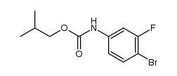 N-(4-溴-3-氟苯基)氨基甲酸异丁酯 结构式