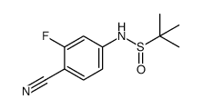2-Propanesulfinamide, N-(4-cyano-3-fluorophenyl)-2-methyl- 结构式