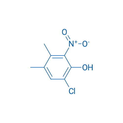6-氯-3,4-二甲基-2-硝基苯酚 结构式