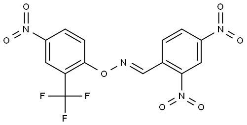 2,4-二硝基苯甲醛 O-[4-硝基-2-(三氟甲基)苯基]肟 (E)-构型 结构式