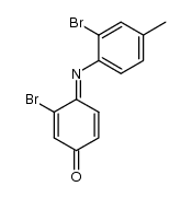 2,5-Cyclohexadien-1-one, 3-bromo-4-[(2-bromo-4-methylphenyl)imino]- 结构式