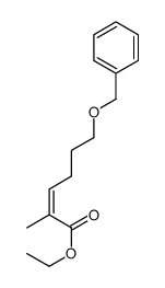 (2E)-2-甲基-6-(苄氧基)-2-己烯酸乙酯 结构式