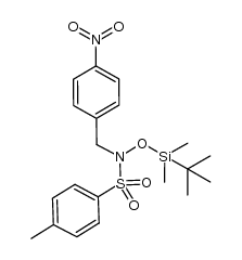 Benzenesulfonamide, N-[[(1,1-dimethylethyl)dimethylsilyl]oxy]-4-methyl-N-[(4-nitrophenyl)methyl]- 结构式