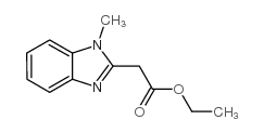 (1-甲基-1H-苯并咪唑-2-基)乙酸乙酯 结构式