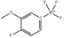 三氟(4-氟-3-甲氧基苯基)硼酸根(1-) 结构式