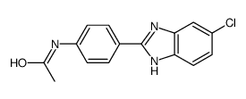 N-[4-(6-氯-1H-苯并咪唑-2-基)苯基]乙酰胺 结构式