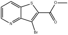 3-溴噻吩并[3,2-b]吡啶-2-羧酸甲酯 结构式