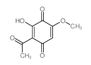 2-乙酰基-3-羟基-5-甲氧基-2,5-环己二烯-1,4-二酮 结构式