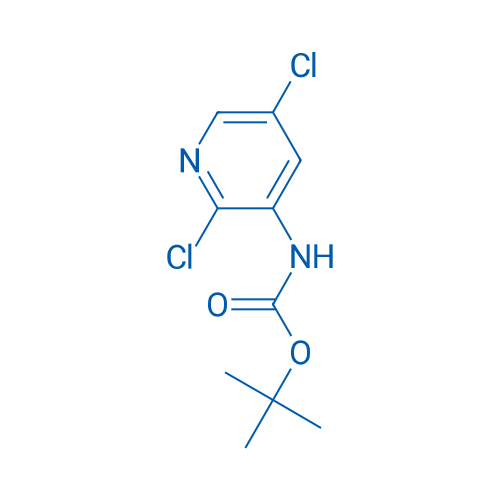 (2,5-二氯吡啶-3-基)氨基甲酸叔丁酯 结构式